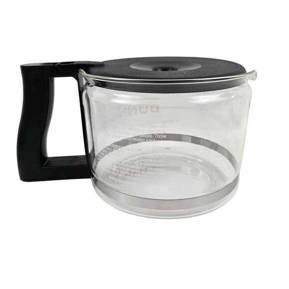 Bunn Coffee Pot Maker Replacement Carafe 10 Cup Black Handle And Filter Basket - Picture 4 of 11